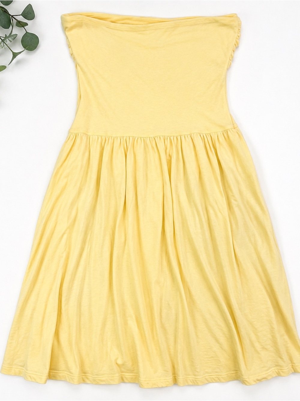 Aerie Yellow Strapless Maxi Dress XL Boho Summer Beach